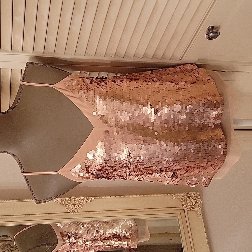 Moulinette Soeurs Pink Sequin Tank Top